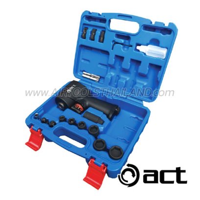 AWR9202K-13 ชุดบล็อกลมสลับหัวได้ 3/8"-1/2" แรงบิด 600 ฟุตปอนด์/814 NM.+ พร้อมอุปกรณ์ ACT