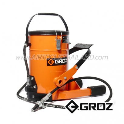 FOP/10Q ถังอัดจารบีจุ 10 กก. แบบใช้เท้า + หัว COUPLER GROZ