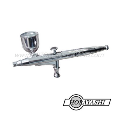 B-3G แอร์บรัช (กระป๋องแยก) ขนาดปากพ่น 0.3 มม. ขนาดถ้วย 5CC แรงดัน 1-2.5KG/CM3 HOBAYASHI