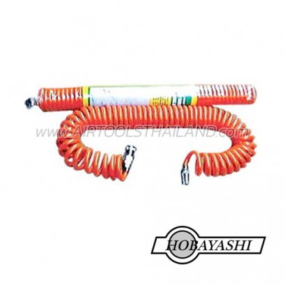 C-HB-PH5820S (5 x 8 มม.) สายลมสปริงโพลียูรีเทนพร้อมหัวคอปเปอร์ 20 ม. HOBAYASHI