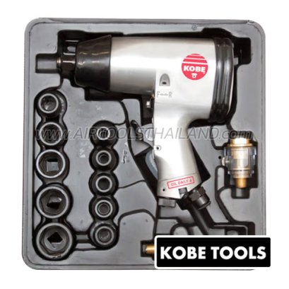 KBE2702350K (IWS500) "KOBE" ชุดบล็อกลม 4 หุน (1/2") พร้อมลูกบล็อกลม 9-27 มม. AIR IMPACT WRENCH SET + AIR SOCKET 1/2" "KOBETOOLS" สินค้าประเทศอังกฤษ