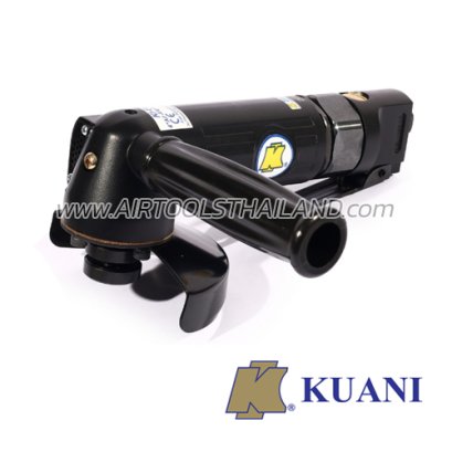 KUANI เครื่องเจียร์ลม 4 นิ้ว รุ่น KI-6821 สวิทซ์บีบ ขนาดแผ่นขัด 4 นิ้ว ความเร็วรอบ 11,000 รอบ/นาที (คูอานี่) KUANI Heavy Duty Air Angle Grinder