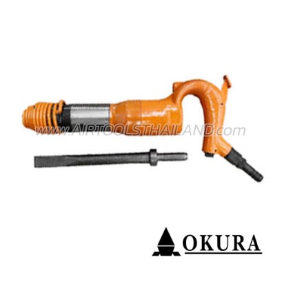 C6 เครื่องสกัดลม (เครื่องแย็กลม) ความถี่กระแทก 32HZ/10J น้ำหนัก 6.4 กก. พร้อมดอกสกัด 1 ดอก (ใช้กับดอกกลม/แบนได้) OKURA