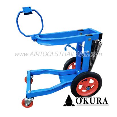 C-OK-5000WS รถเข็นประคองบล็อกลม 1 นิ้ว ล้อหน้าหมุนได้ 360 องศา ขนาด 70x100x107 ซม. (ก+ย+ส) OKURA