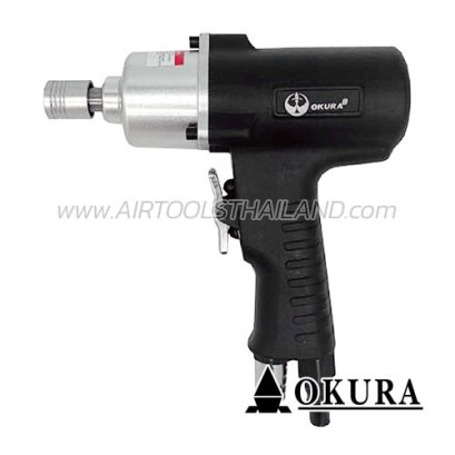C-OK-ASD-08B ไขควงลม ขนาดปากจับ 6.35 มม. NUT CAPACITY 8-10 มม. ความเร็วรอบ 11000RPM ความยาวรวม 185 มม. OKURA