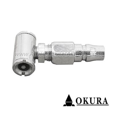 C-TCC-22 หัวเติมลมสั้น 2 ข้าง รุ่นข้อต่อคอปเปอร์ OKURA