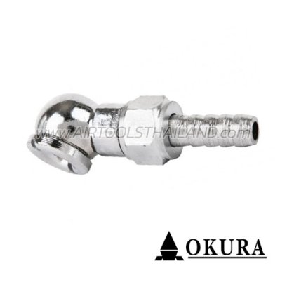 C-TTC-21 หัวเติมลมสั้นถอดได้ รุ่นหางปลา 5/16" OKURA