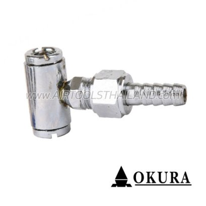 C-TTC-22 หัวเติมลมสั้น 2 ข้าง รุ่น หางปลา 5/16" OKURA