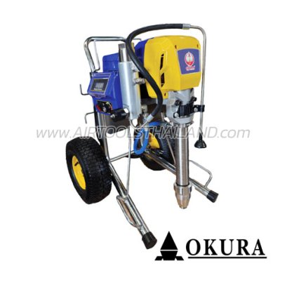 OK-1095 ปั๊มพ่นสีไฟฟ้าแอร์เลส ระบบลูกสูบ 3000 วัตต์ 220V OKURA