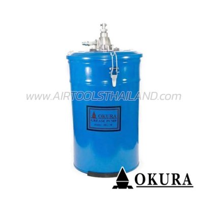 OK-HG-70 (BLUE) ถังอัดจารบีมือดยก 20 ลิตร สายยาว 3 เมตร สีฟ้า ถังหนาพิเศษ OKURA