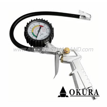 TG-3 เกจวัดลม-เติมลม TIRE INFALTOR GAUGE 0-160 LBS/IN2 OKURA