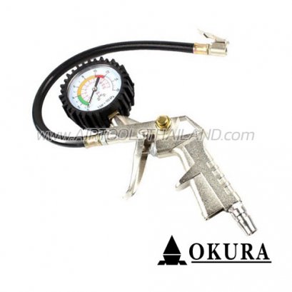 TG-3 เกจ์วัดลม-เติมลม 0-160 ปอนด์ OKURA TIRE INFLATOR GAUGE