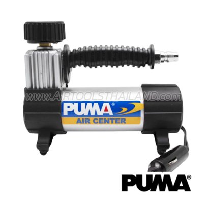 CD-3012V ปั๊มลมรถยนต์มินิพูม่า 12V / 12A ปริมาณลม 30 ลิตร/นาที แรงดันสูงสุด 7 บาร์ เหมาะสำหรับติดรถยนต์ พกพาสะดวก พูม่า PUMA