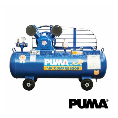 OL-20 ปั๊มลมไร้น้ำมันพูม่า OIL-LESS ความจุถัง 148 ลิตร 2 แรงม้า 2 ลูกสูบ แรงดัน 8 บาร์ ปริมาณลม 272 ลิตร/นาที (ไม่รวมมอเตอร์) พูม่า PUMA