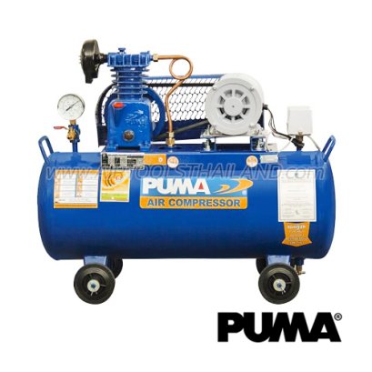PP1-PPM220V ปั๊มลมพูม่าระบบสายพาน 1/4 แรงม้า 220V 1 ลูกสูบ ถังลมจุ 36 ลิตร ปริมาณลม 55.8 ลิตร/นาที พูม่า PUMA