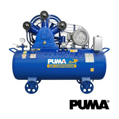 PP315-PPM380V ปั๊มลมพูม่าระบบสายพาน 15 แรงม้า 380V 3 ลูกสูบ ถังลมจุ 520 ลิตร ปริมาณลม 2850 ลิตร/นาที พูม่า PUMA