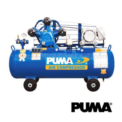 PP32-PPM220V ปั๊มลมพูม่าระบบสายพาน 2 แรงม้า 220V 3 ลูกสูบ ถังลมจุ 148 ลิตร ปริมาณลม 330 ลิตร/นาที พูม่า PUMA