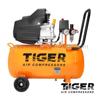 CHEETAH-50 ปั๊มลมระบบขับตรงโรตารี่ ขนาด 3 HP ความจุถังลม 50 ลิตร / 2850 RPM ไทเกอร์ TIGER