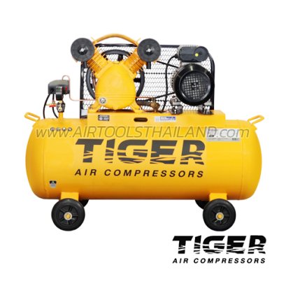 TGA22-100M ปั๊มลมสายพาน ถังลม 100 ลิตร 2 HP มอเตอร์ 3 HP 220V ไทเกอร์ TIGER
