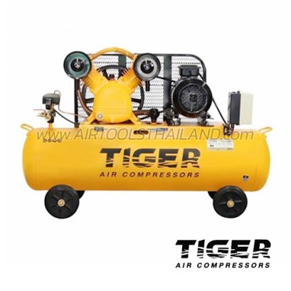 TGA25-150M ปั๊มลมสายพาน ถังลม 150 ลิตร 5 HP มอเตอร์ 5.5 HP 380V ไทเกอร์ TIGER