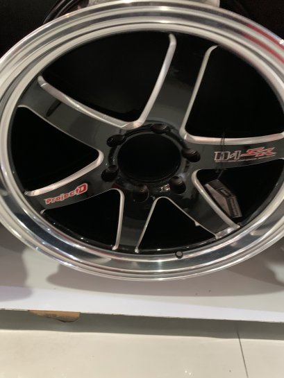 SPEC-R 18x9.5 ET 25 PCD 6x139.7 CB 106.1 Black/Mirror Lip Polish/Edge Spoke Ball Cut/Laser Text Red Log
