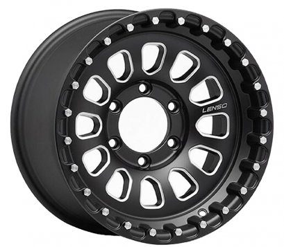 MAX-MONSTER16x8.5ET0PCD6x139.7MattBlack/LaserText/EdgeSpokeBallCut