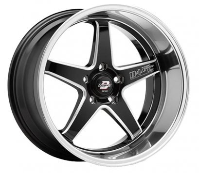 Project-D-D1SL 18x10.5 ET 13 PCD 5x114.3 CB 73.1 Black/Lip Polish/Laser Text/Edge Spoke Ball Cut