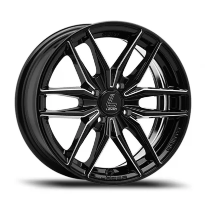 Lenso Jager Quinta 15x7 ET 35 PCD 4x100 Black/Edge Spokeball cut