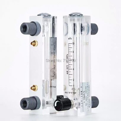 LZM-15ZT Stainless Steel 316 Acrylic Liquid Rotameter Air Flow Meter Water Flowmeter Gas With Valve