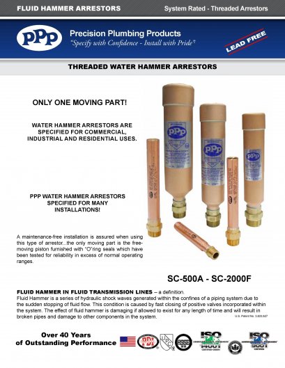 Water Hammer Arrestors PPP