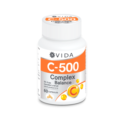 Vida C 500 Complex 60 Cap วีด้า วิตามินซี 500 มก. 60 แคปซูล