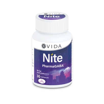 วีด้า ไนท์ PharmaGABA นอนง่าย หลับลึก ผ่อนคลาย กาบ้าธรรมชาติญี่ปุ่น 30 แคปซูล Vida Nite L-Theanine