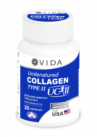 วีด้า อันดีเนเจอร์ คอลลาเจน ไทพ์ทู 30 แคปซูล (Vida Undenatured Collagen Type II (UC-IITM))