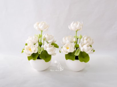 แจกันดอกบัว 5 ดอก (คู่)