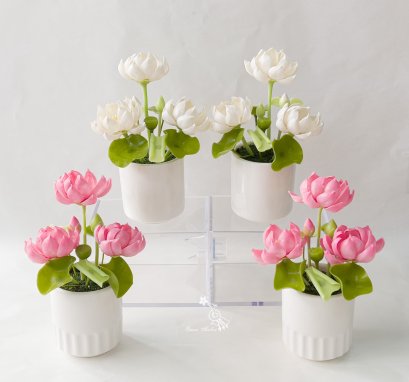 แจกันดอกบัว 3 ดอก (คู่)