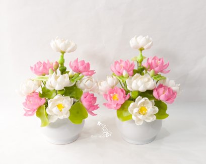 แจกันดอกบัวหลวง (คู่)