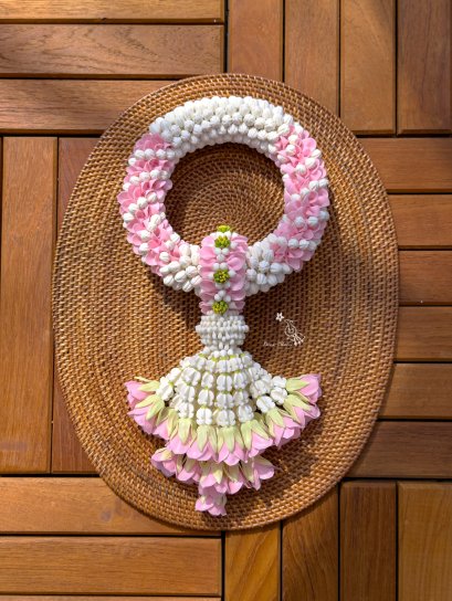 พวงมาลัยมะลิ ลายเกลียว สั่งสีได้