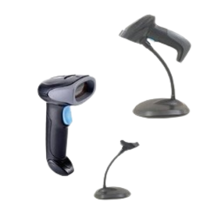 POSONE QRUS-6710 เครื่องสแกนบาร์โค้ดและคิวอาร์โค้ด (2D) พร้อมขาตั้ง