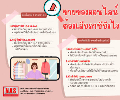 ขายของออนไลน์ต้องเสียภาษียังไง