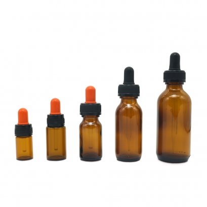 ขวดแก้วสีชา (ขวดดรอปเปอร์)