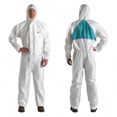 ชุดป้องกันสารเคมีและฝุ่นละอองสีขาว รุ่น 4520