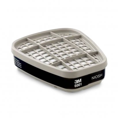 ตลับกรองไอสารอินทรีย์ไส้กรองคู่ 2ชิ้น/แพค #6001, 3M