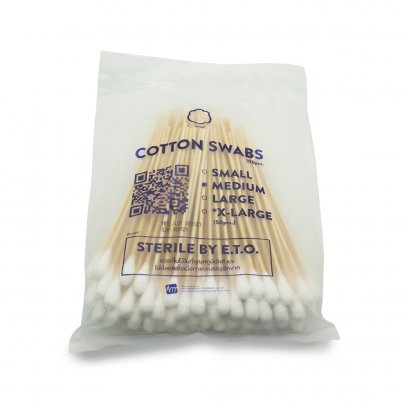 ไม้พันสำลีสเตอร์ไรด์ (100 ก้าน/Pack), Hivan