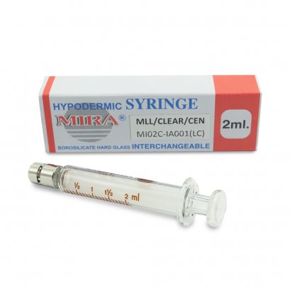 Luer Lock Syringe glass.,Mira