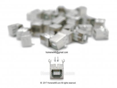 อะไหล่สำหรับเปลี่ยนซ่อม หัว USB Printer ตัวเมีย 1 Port (เฉพาะหัว) ขาฉาก 90 องศา