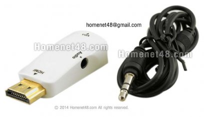 (สั่งตามออเดอร์) หัวแปลง Port HDMI (M) เป็น VGA (F) + Audio