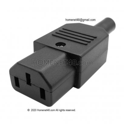 หัวปลั๊กไฟตัวเมีย (F) IEC C13  สำหรับเข้าหัวสายด้วยตัวเอง