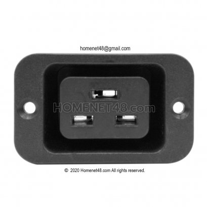 อะไหล่สำหรับเปลี่ยนเต้ารับปลั๊กไฟ PDU UPS ตัวเมีย (F)  IEC C19 (16A 250V) ชนิดบัดกรี