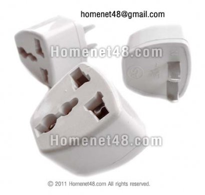 (สั่งตามออเดอร์) หัวแปลงปลั๊กไฟ (3 ตา) เป็นปลั๊กไฟหัวแบน (2 ตา)