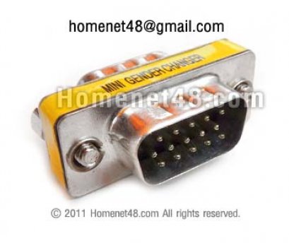 หัว VGA (RGB) 15 Pins ตัวผู้ 2 ด้าน (M-M)